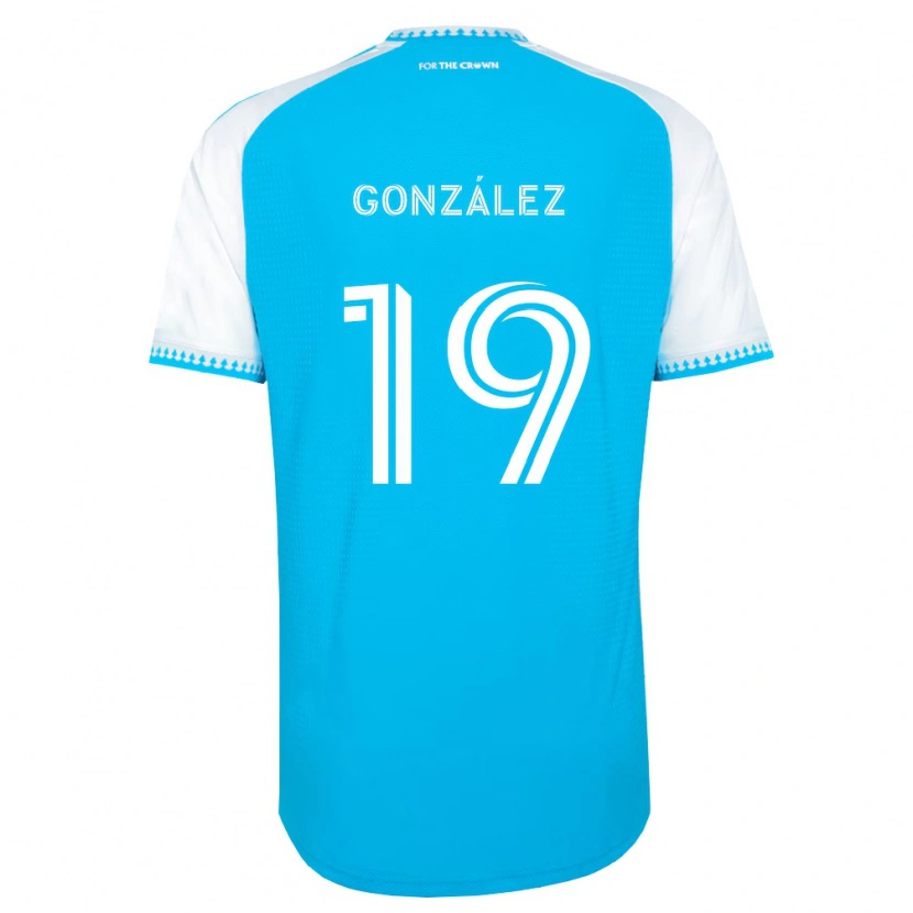 Danxen Niño Camiseta Daniel González #19 Azul Cielo Blanco Negro 1ª Equipación 2026/27 La Camisa México