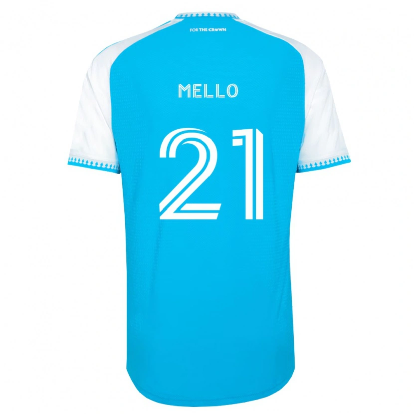 Danxen Niño Camiseta Vinicius Mello #21 Azul Cielo Blanco Negro 1ª Equipación 2026/27 La Camisa México