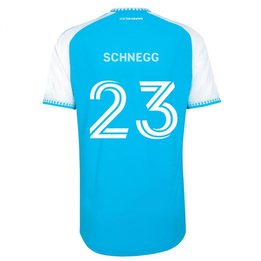 Danxen Niño Camiseta David Schnegg #23 Azul Cielo Blanco Negro 1ª Equipación 2026/27 La Camisa México