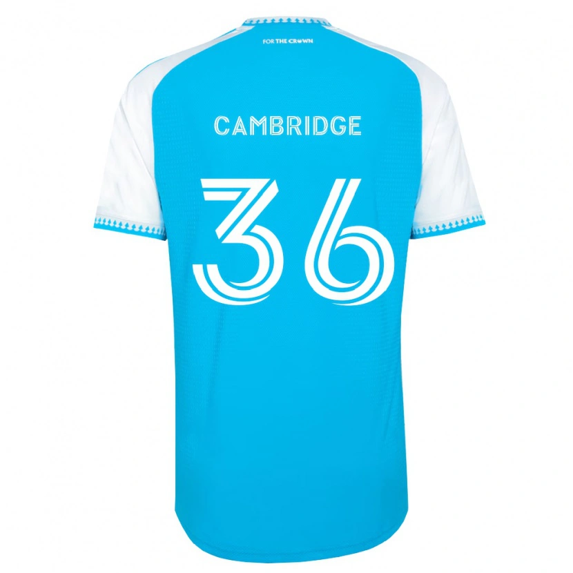 Danxen Niño Camiseta Brandon Cambridge #36 Azul Cielo Blanco Negro 1ª Equipación 2026/27 La Camisa México