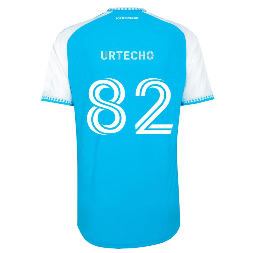 Danxen Niño Camiseta Brendan Urtecho #82 Azul Cielo Blanco Negro 1ª Equipación 2026/27 La Camisa México