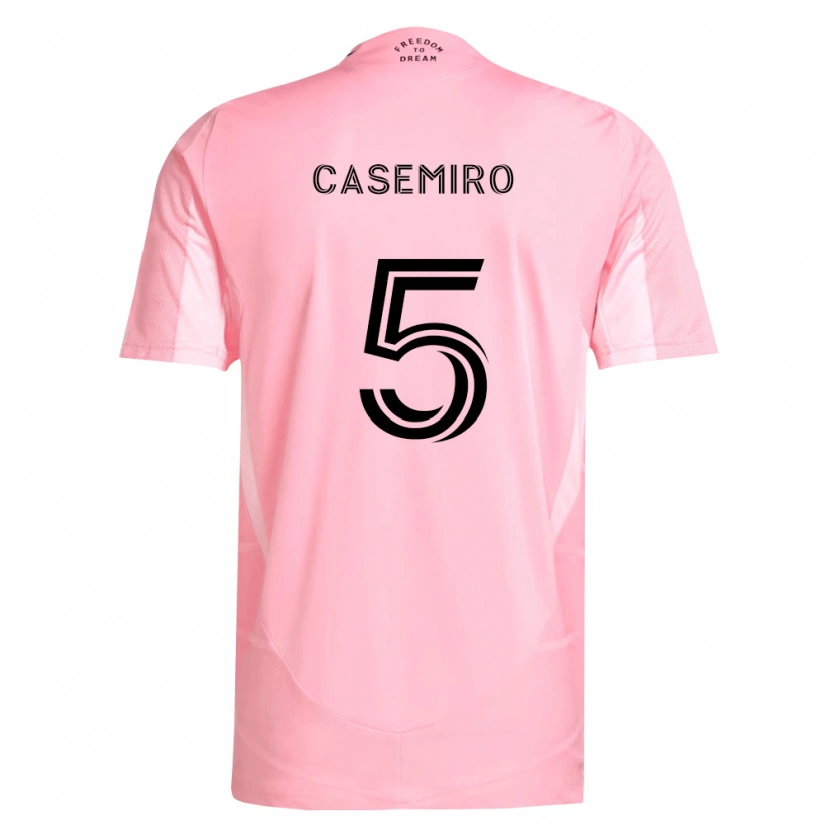 Danxen Niño Camiseta Casemiro #5 Rosa Negro 1ª Equipación 2026/27 La Camisa México