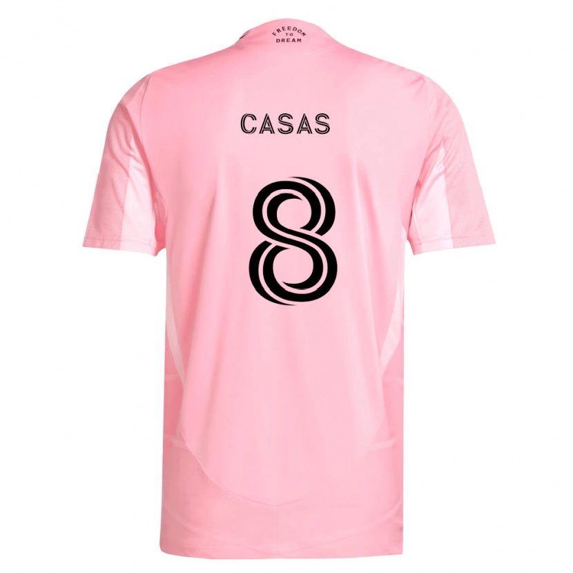 Danxen Niño Camiseta Pep Casas #8 Rosa Negro 1ª Equipación 2026/27 La Camisa México