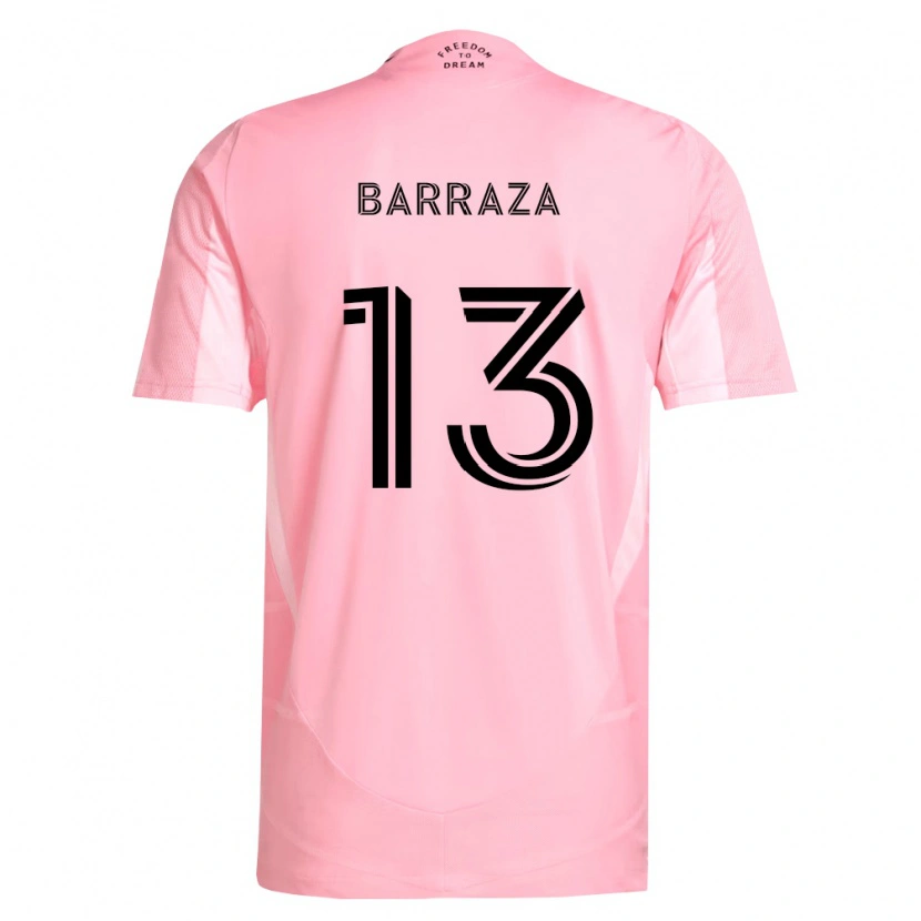 Danxen Niño Camiseta Luis Barraza #13 Rosa Negro 1ª Equipación 2026/27 La Camisa México