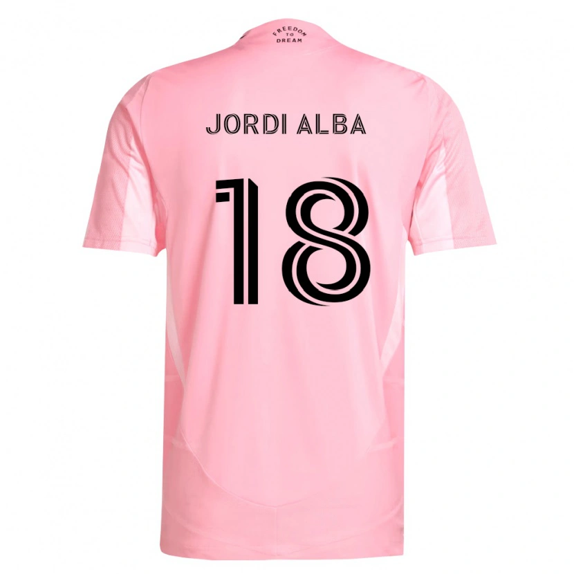 Danxen Niño Camiseta Jordi Alba #18 Rosa Negro 1ª Equipación 2026/27 La Camisa México