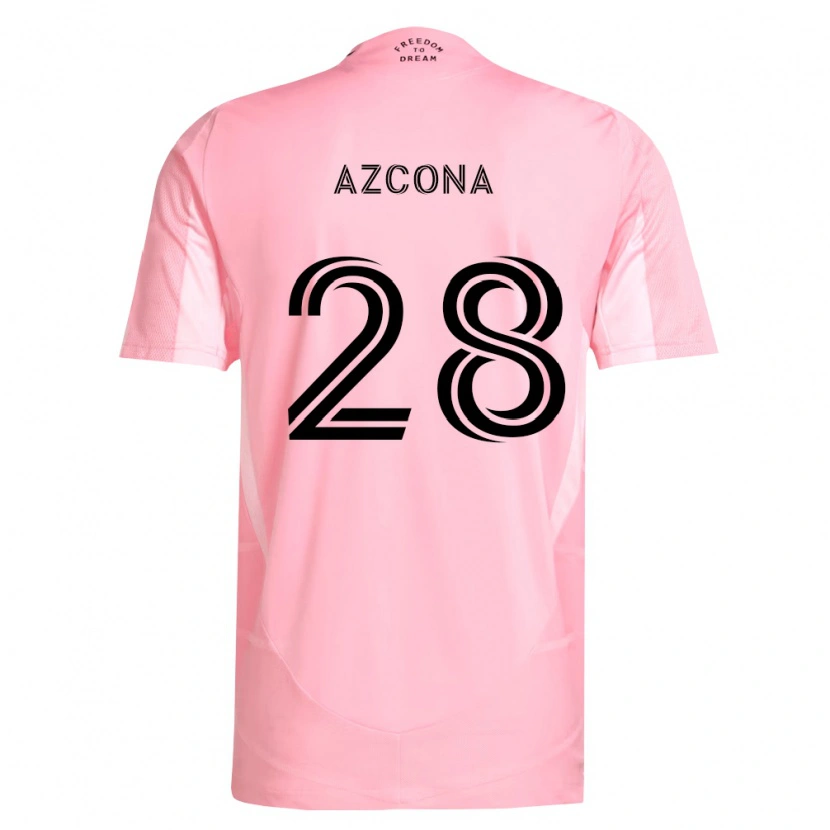 Danxen Niño Camiseta Edison Azcona #28 Rosa Negro 1ª Equipación 2026/27 La Camisa México
