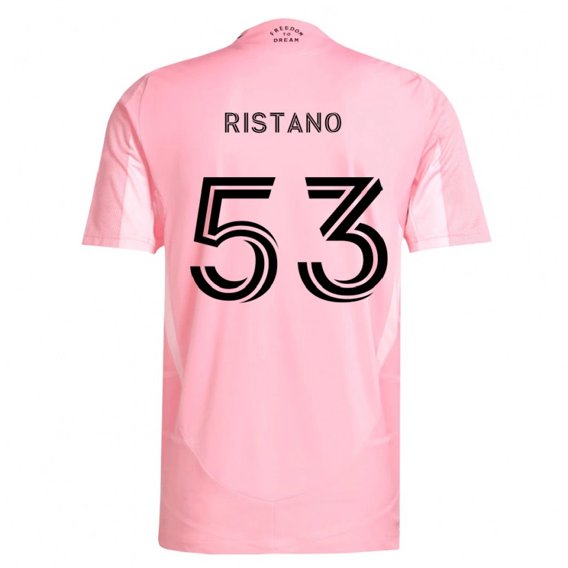 Danxen Niño Camiseta Alejo Ristano #53 Rosa Negro 1ª Equipación 2026/27 La Camisa México