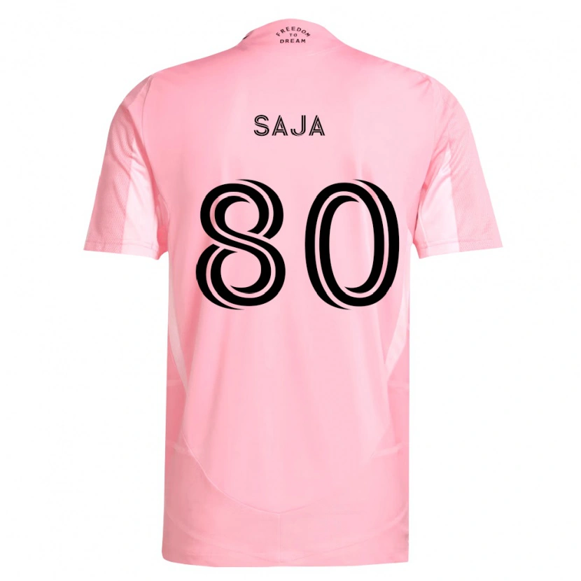 Danxen Niño Camiseta Mateo Saja #80 Rosa Negro 1ª Equipación 2026/27 La Camisa México