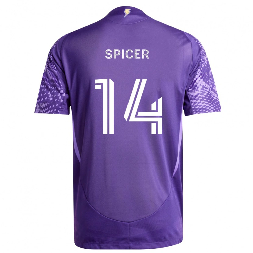 Danxen Niño Camiseta Tyrese Spicer #14 Morado Blanco 1ª Equipación 2026/27 La Camisa México