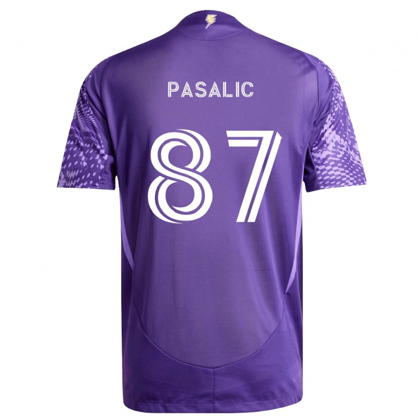 Danxen Niño Camiseta Marco Pašalić #87 Morado Blanco 1ª Equipación 2026/27 La Camisa México