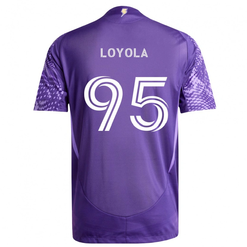 Danxen Niño Camiseta Favian Loyola #95 Morado Blanco 1ª Equipación 2026/27 La Camisa México