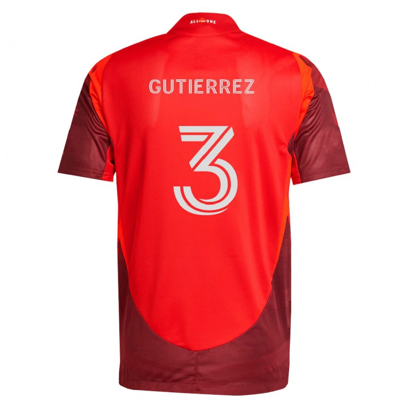 Danxen Niño Camiseta Cristián Gutiérrez #3 Rojo Borgoña 1ª Equipación 2026/27 La Camisa México