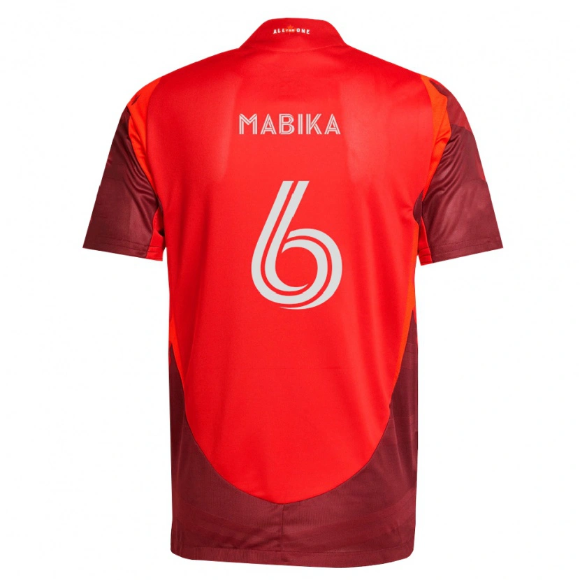 Danxen Niño Camiseta Aimé Mabika #6 Rojo Borgoña 1ª Equipación 2026/27 La Camisa México