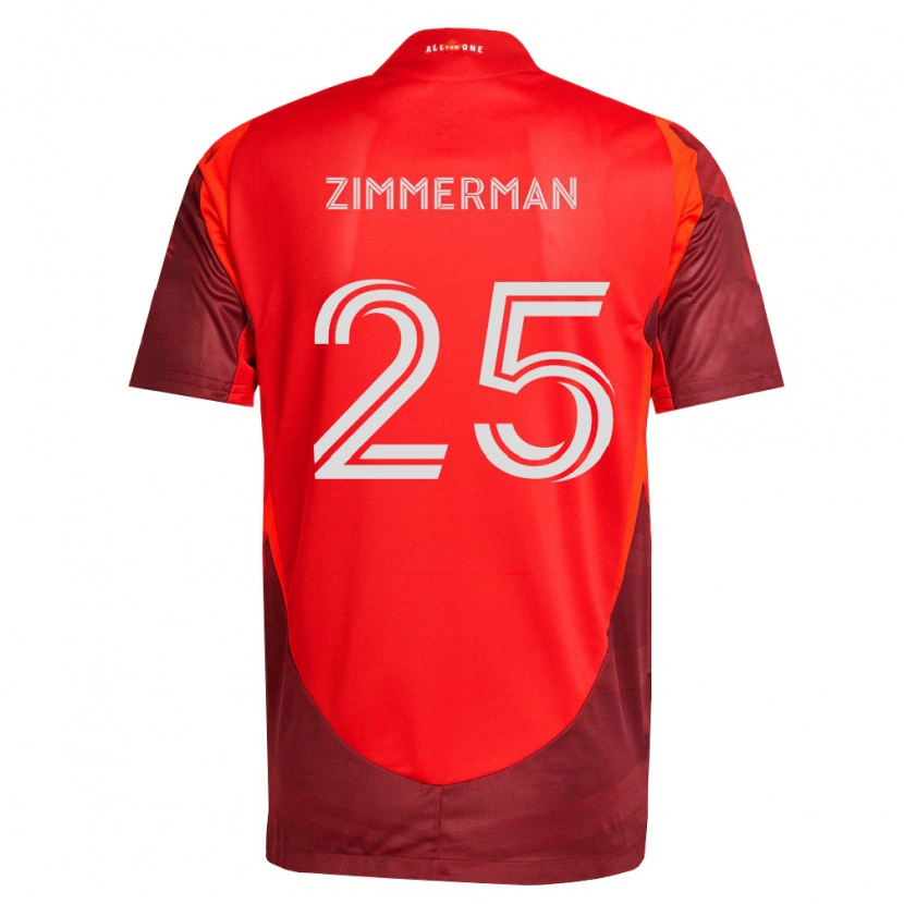 Danxen Niño Camiseta Walker Zimmerman #25 Rojo Borgoña 1ª Equipación 2026/27 La Camisa México