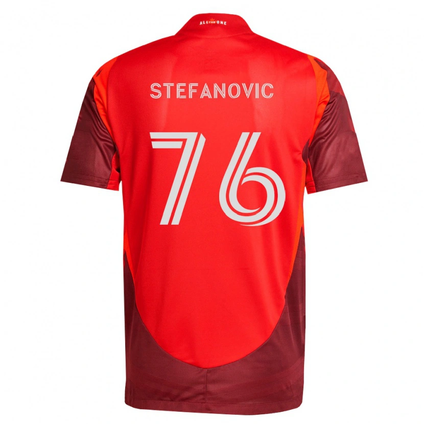Danxen Niño Camiseta Lazar Stefanović #76 Rojo Borgoña 1ª Equipación 2026/27 La Camisa México