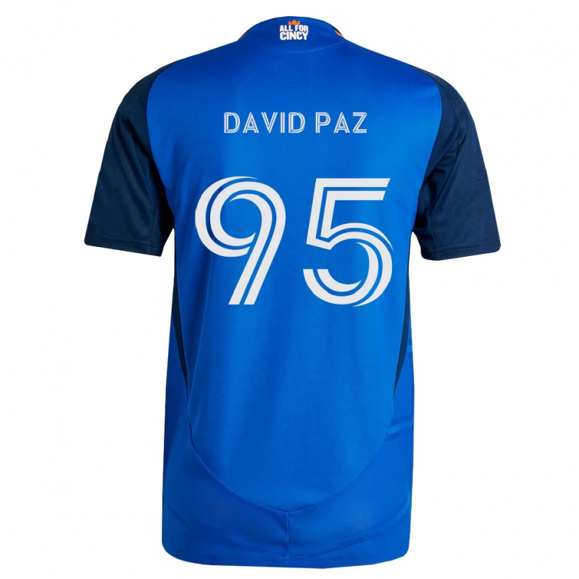 Danxen Niño Camiseta David Paz #95 Azul Real Naranja 1ª Equipación 2026/27 La Camisa México