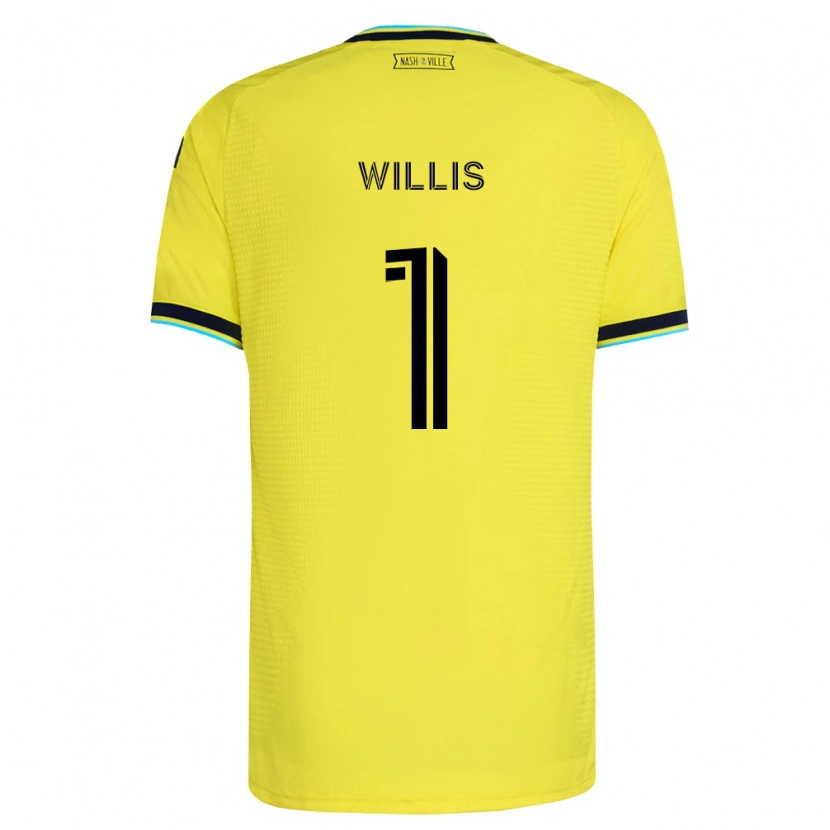 Danxen Niño Camiseta Joe Willis #1 Amarillo Brillante Azul Marino 1ª Equipación 2026/27 La Camisa México