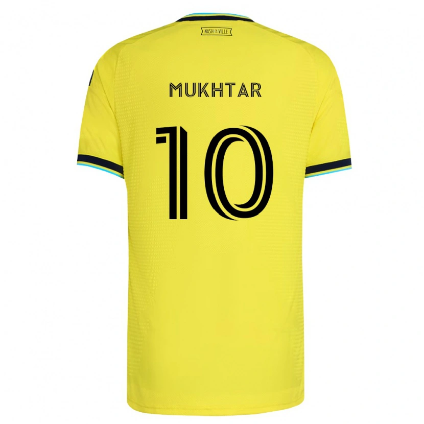 Danxen Niño Camiseta Hany Mukhtar #10 Amarillo Brillante Azul Marino 1ª Equipación 2026/27 La Camisa México