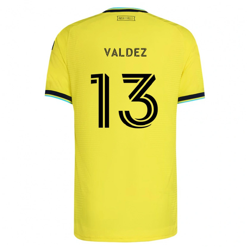 Danxen Niño Camiseta Xavier Valdez #13 Amarillo Brillante Azul Marino 1ª Equipación 2026/27 La Camisa México