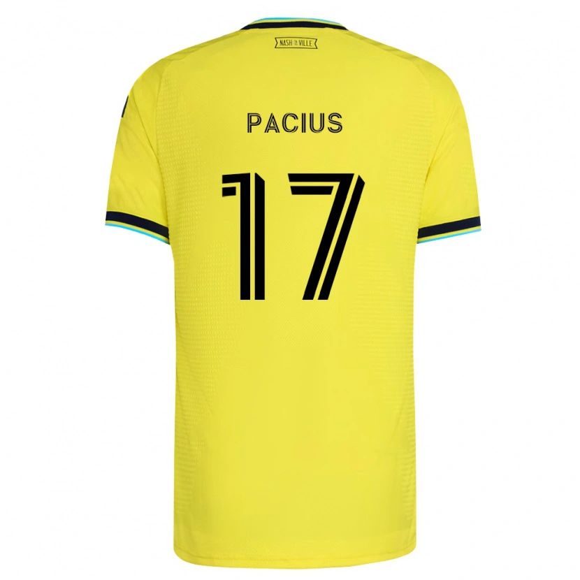 Danxen Niño Camiseta Woobens Pacius #17 Amarillo Brillante Azul Marino 1ª Equipación 2026/27 La Camisa México
