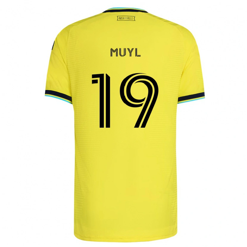 Danxen Niño Camiseta Alex Muyl #19 Amarillo Brillante Azul Marino 1ª Equipación 2026/27 La Camisa México