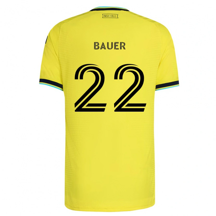 Danxen Niño Camiseta Josh Bauer #22 Amarillo Brillante Azul Marino 1ª Equipación 2026/27 La Camisa México