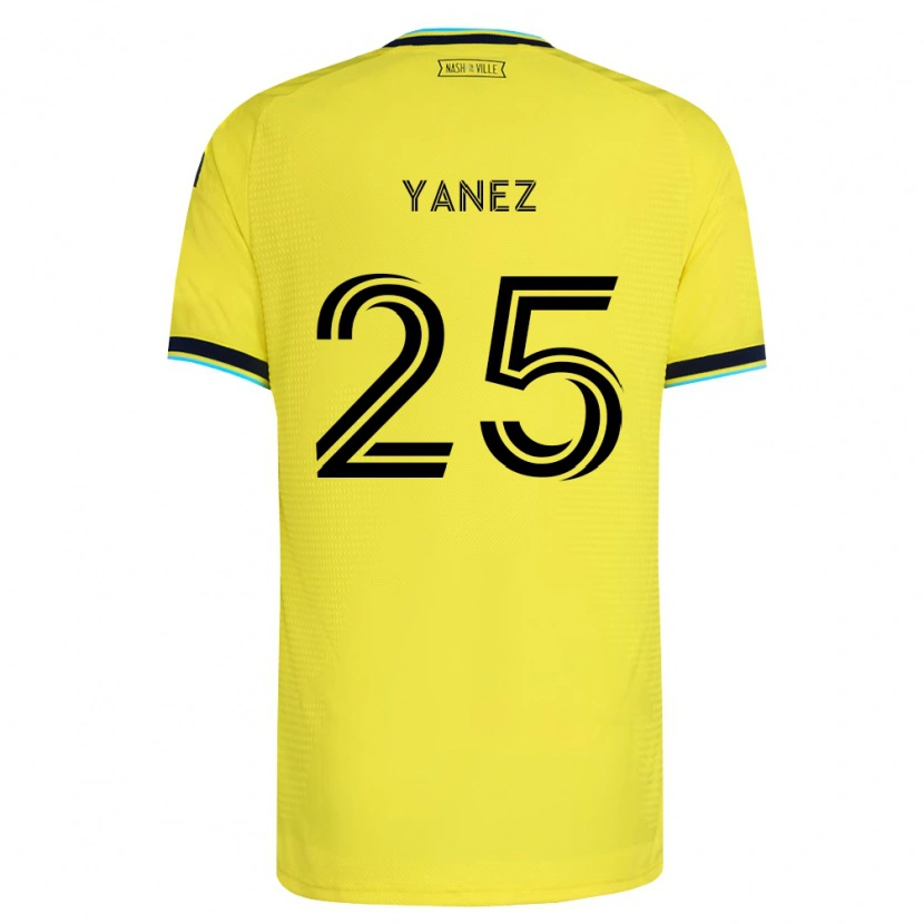 Danxen Niño Camiseta Zidane Yáñez #25 Amarillo Brillante Azul Marino 1ª Equipación 2026/27 La Camisa México