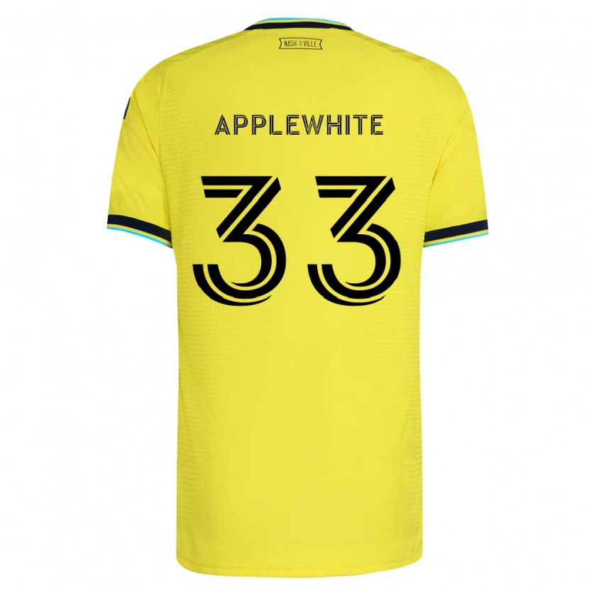 Danxen Niño Camiseta Christopher Applewhite #33 Amarillo Brillante Azul Marino 1ª Equipación 2026/27 La Camisa México