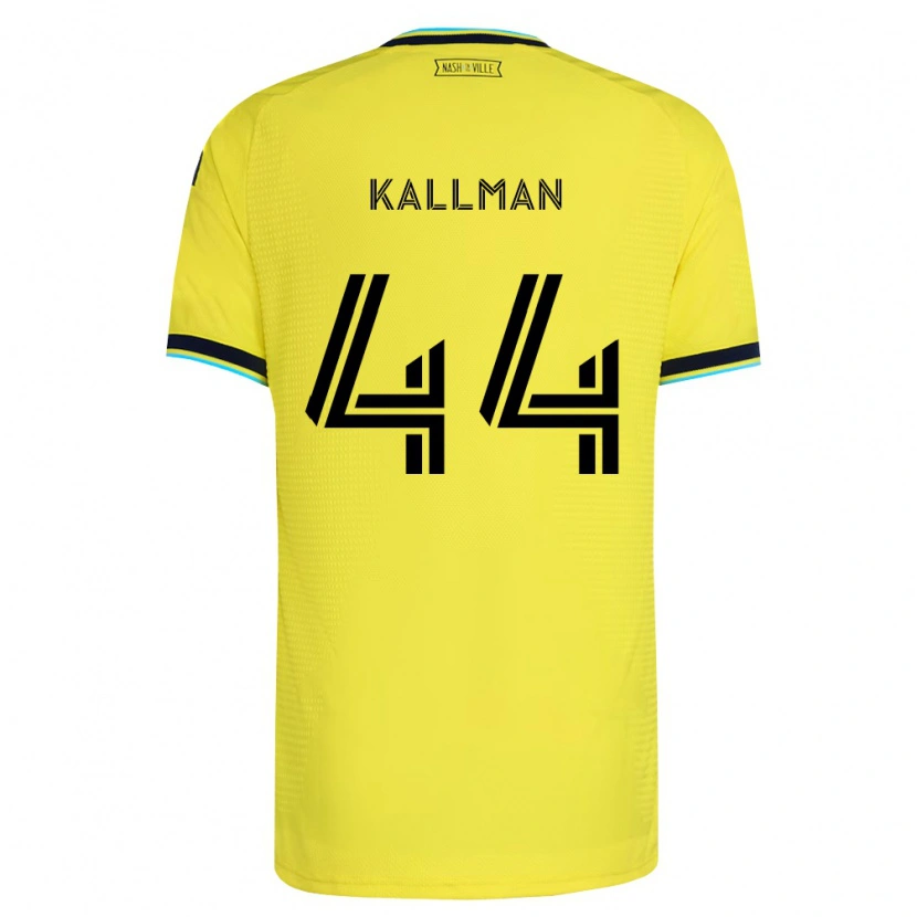 Danxen Niño Camiseta Brent Kallman #44 Amarillo Brillante Azul Marino 1ª Equipación 2026/27 La Camisa México