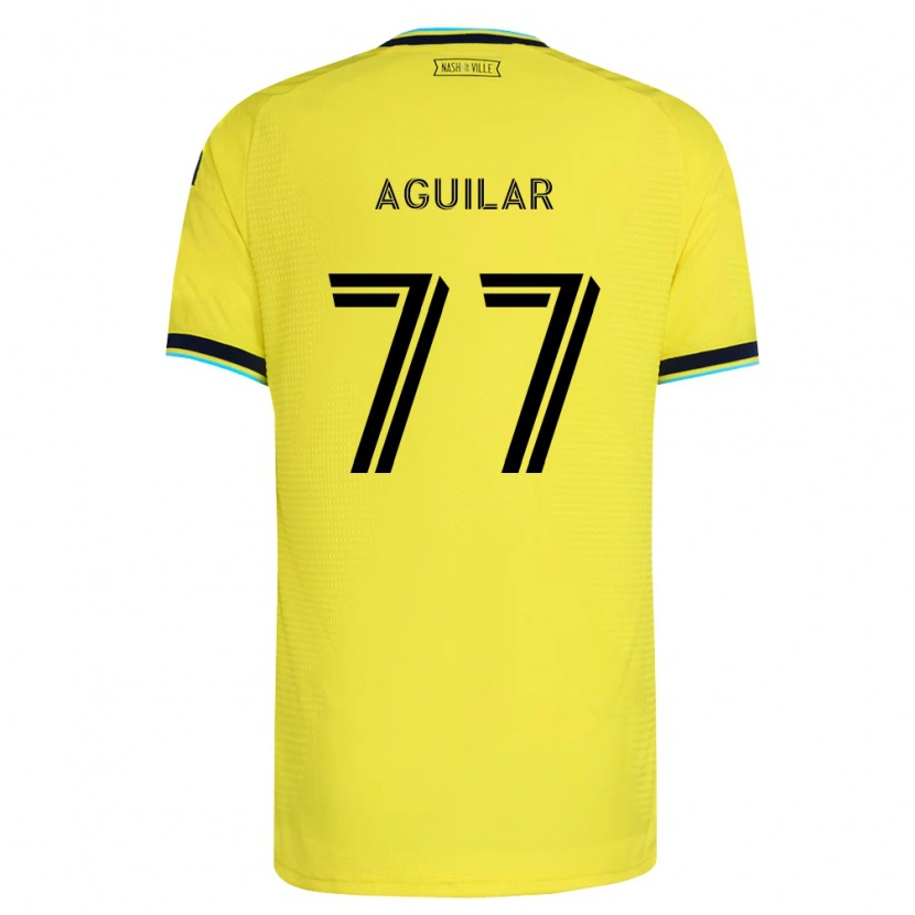 Danxen Niño Camiseta Xavier Aguilar #77 Amarillo Brillante Azul Marino 1ª Equipación 2026/27 La Camisa México