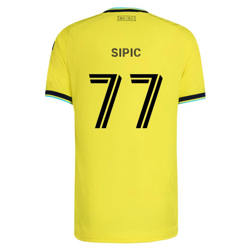 Danxen Niño Camiseta Adem Sipić #77 Amarillo Brillante Azul Marino 1ª Equipación 2026/27 La Camisa México