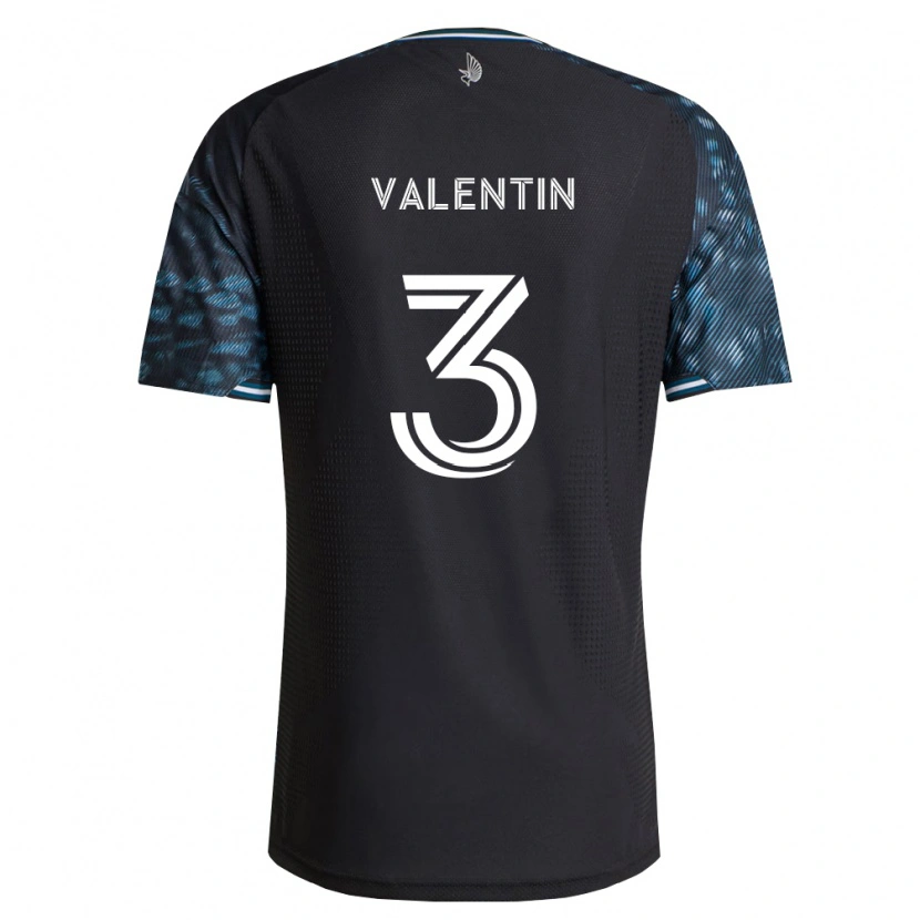 Danxen Niño Camiseta Zarek Valentin #3 Negro Blanco 1ª Equipación 2026/27 La Camisa México