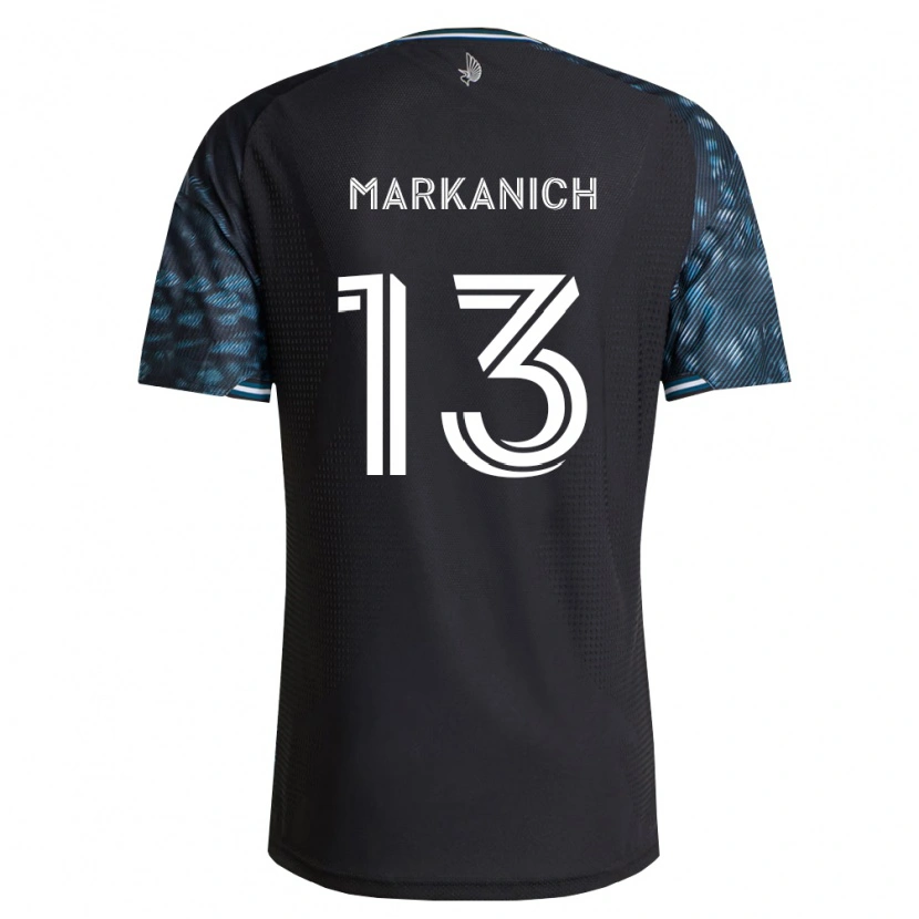Danxen Niño Camiseta Anthony Markanich Jr. #13 Negro Blanco 1ª Equipación 2026/27 La Camisa México