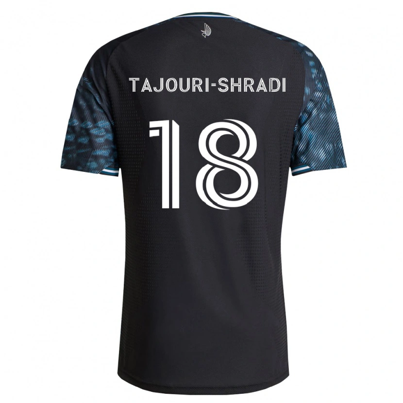 Danxen Niño Camiseta Ismael Tajouri-Shradi #18 Negro Blanco 1ª Equipación 2026/27 La Camisa México