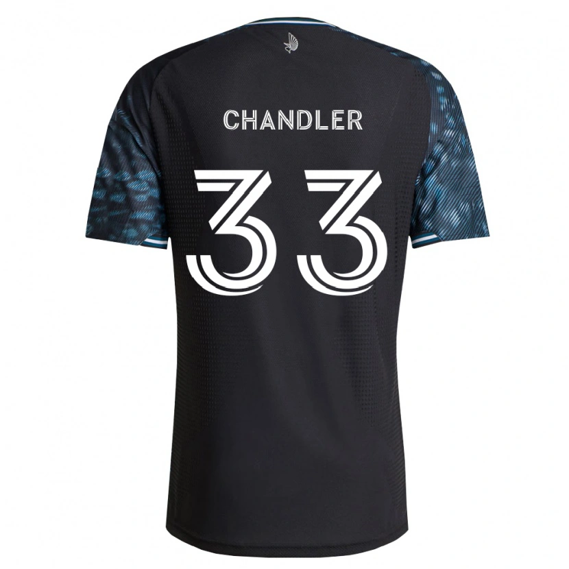 Danxen Niño Camiseta Kieran Chandler #33 Negro Blanco 1ª Equipación 2026/27 La Camisa México