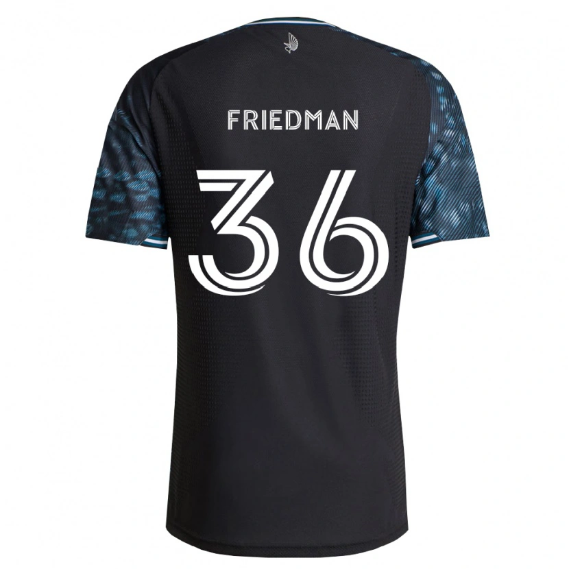 Danxen Niño Camiseta Jakob Friedman #36 Negro Blanco 1ª Equipación 2026/27 La Camisa México
