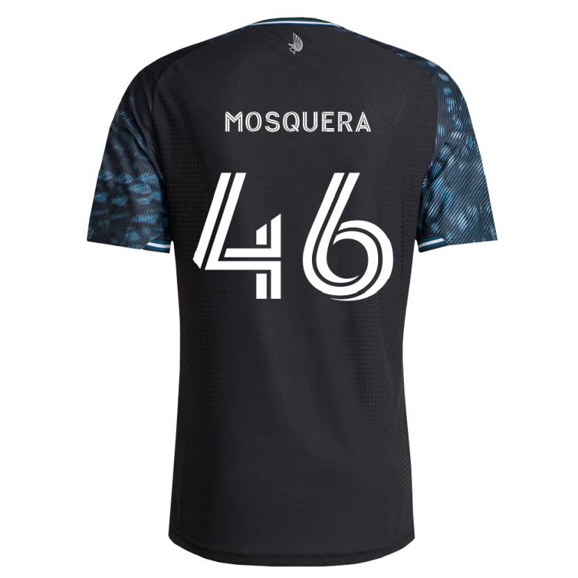 Danxen Niño Camiseta Juan Camilo Mosquera #46 Negro Blanco 1ª Equipación 2026/27 La Camisa México