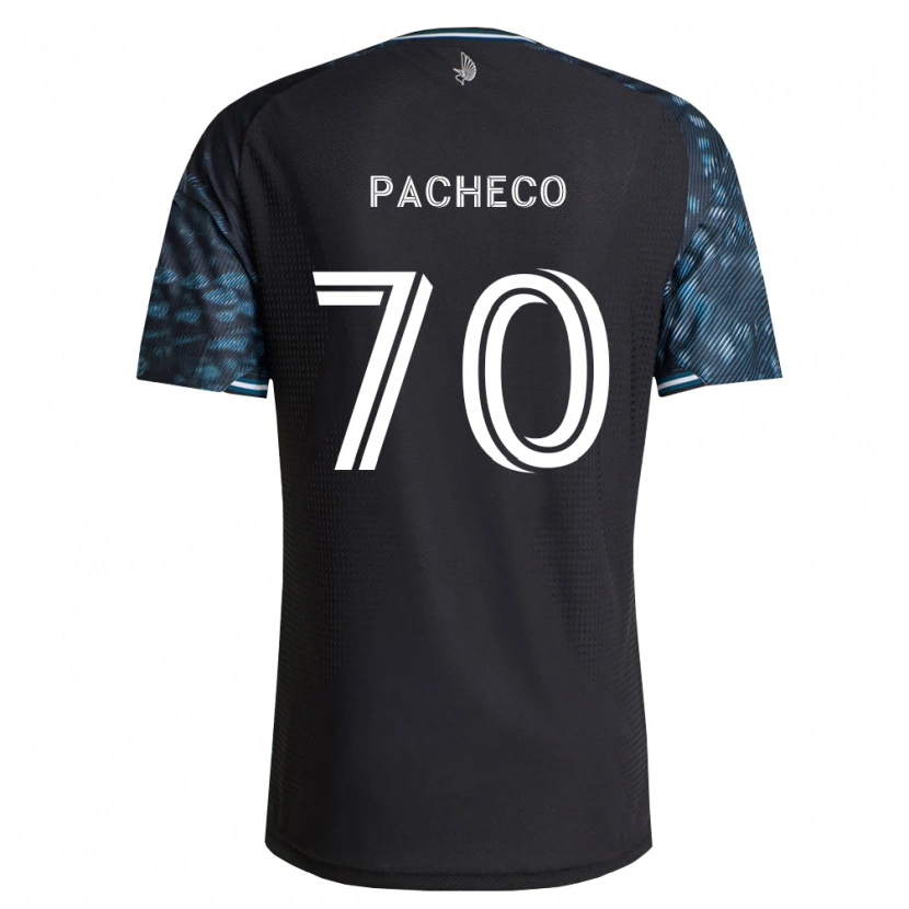 Danxen Niño Camiseta Diogo Pacheco #70 Negro Blanco 1ª Equipación 2026/27 La Camisa México