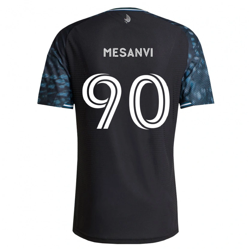Danxen Niño Camiseta Loïc Mesanvi #90 Negro Blanco 1ª Equipación 2026/27 La Camisa México