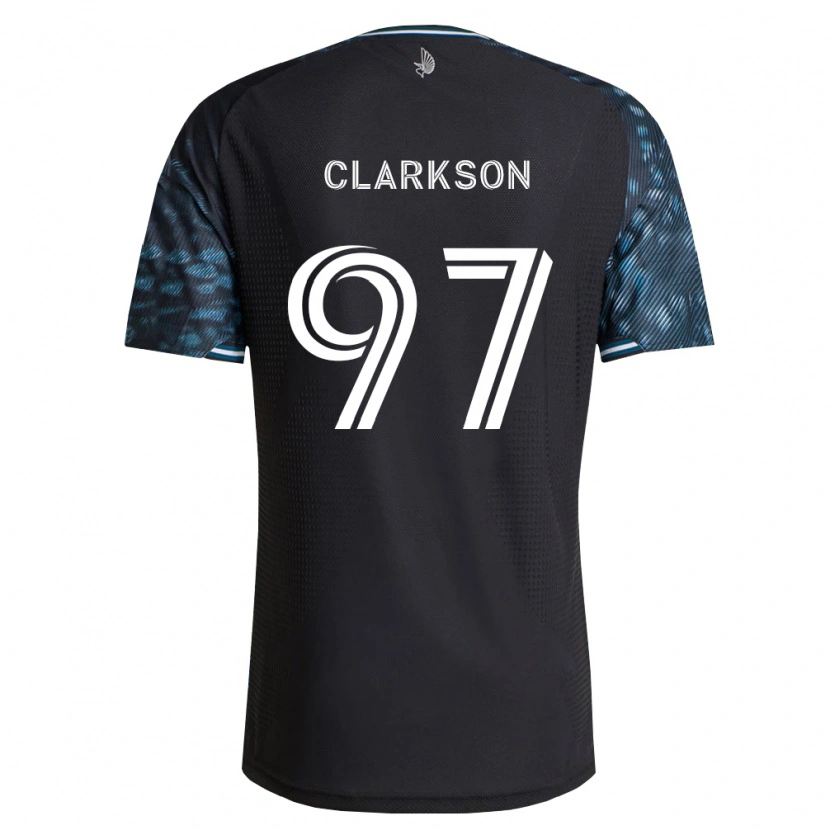 Danxen Niño Camiseta Jack Clarkson #97 Negro Blanco 1ª Equipación 2026/27 La Camisa México