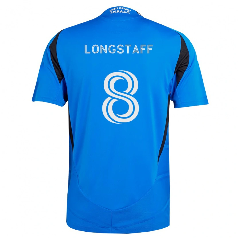 Danxen Niño Camiseta Matty Longstaff #8 Azul Blanco Negro 1ª Equipación 2026/27 La Camisa México