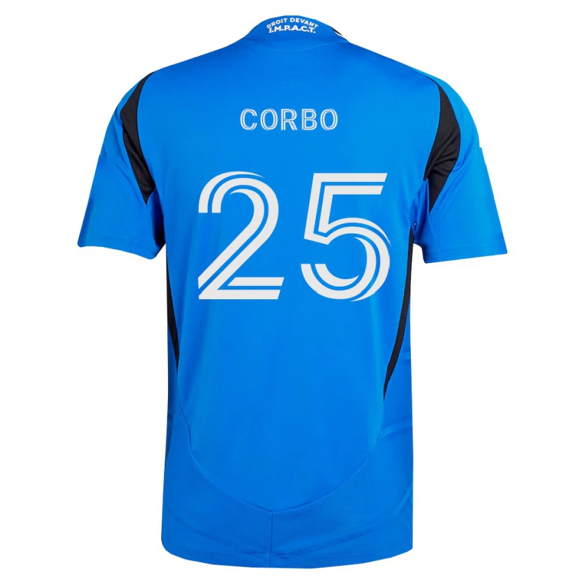 Danxen Niño Camiseta Gabriele Corbo #25 Azul Blanco Negro 1ª Equipación 2026/27 La Camisa México