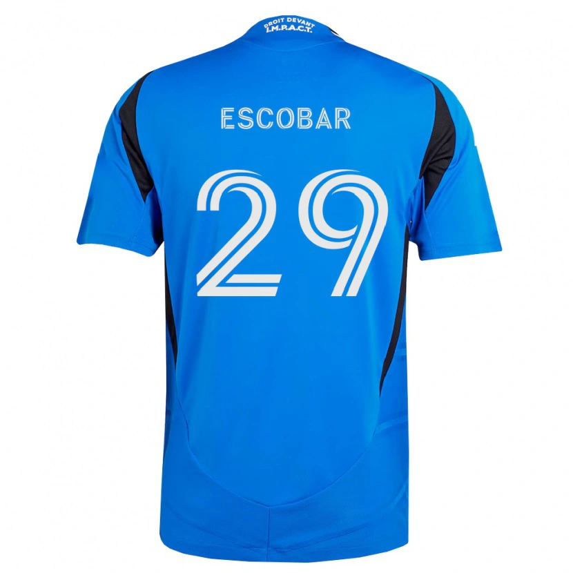Danxen Niño Camiseta Olger Escobar #29 Azul Blanco Negro 1ª Equipación 2026/27 La Camisa México