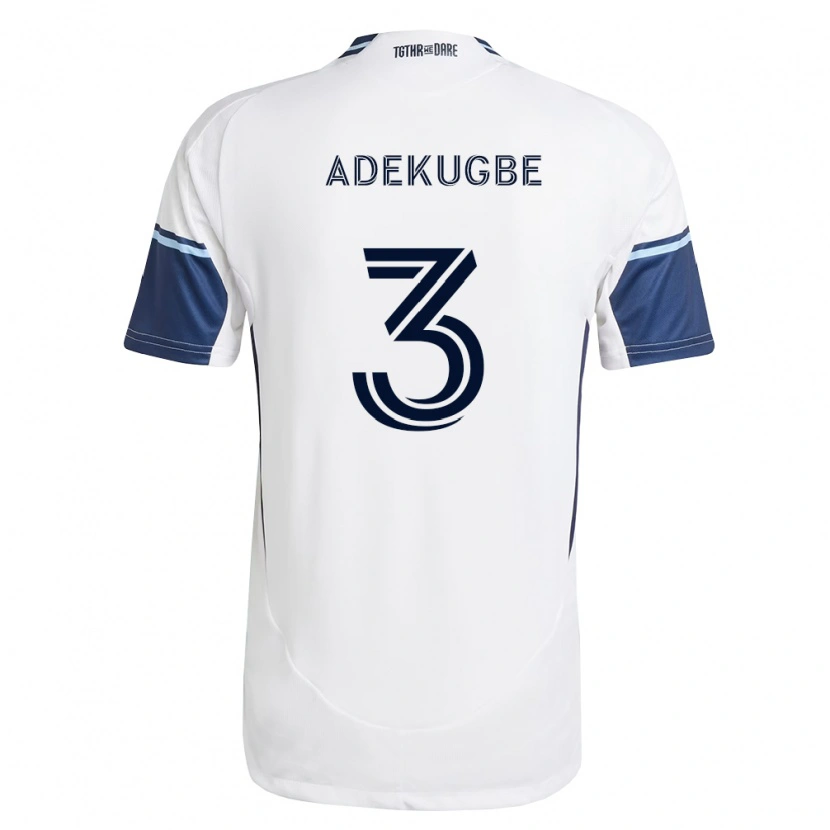 Danxen Niño Camiseta Sam Adekugbe #3 Blanco Azul Real 1ª Equipación 2026/27 La Camisa México
