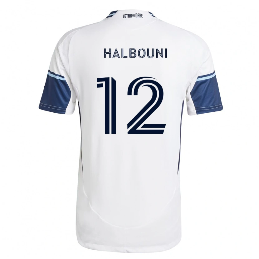 Danxen Niño Camiseta Belal Halbouni #12 Blanco Azul Real 1ª Equipación 2026/27 La Camisa México