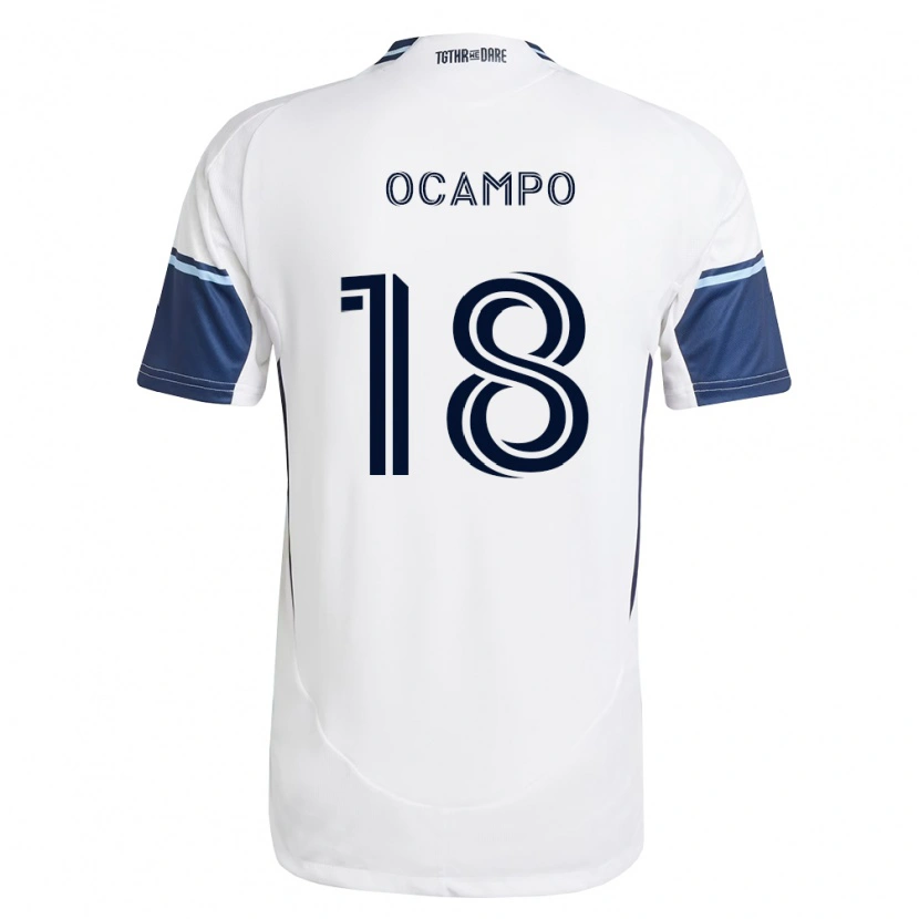 Danxen Niño Camiseta Édier Ocampo #18 Blanco Azul Real 1ª Equipación 2026/27 La Camisa México