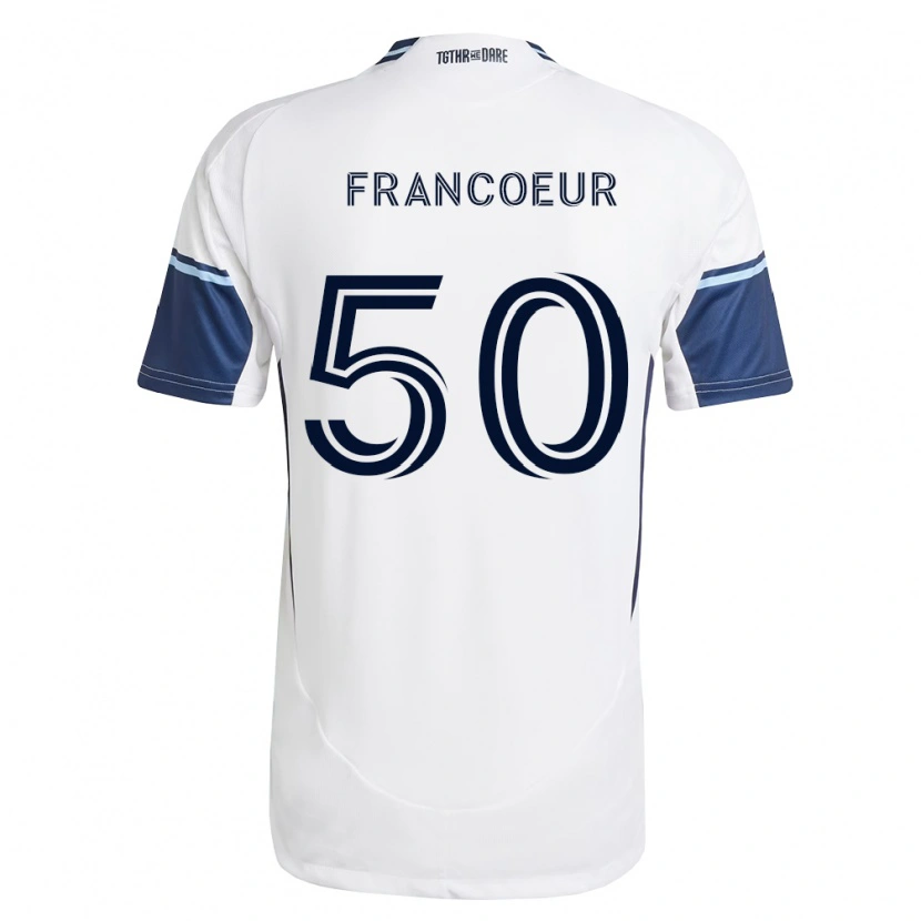 Danxen Niño Camiseta Isaac Francoeur #50 Blanco Azul Real 1ª Equipación 2026/27 La Camisa México