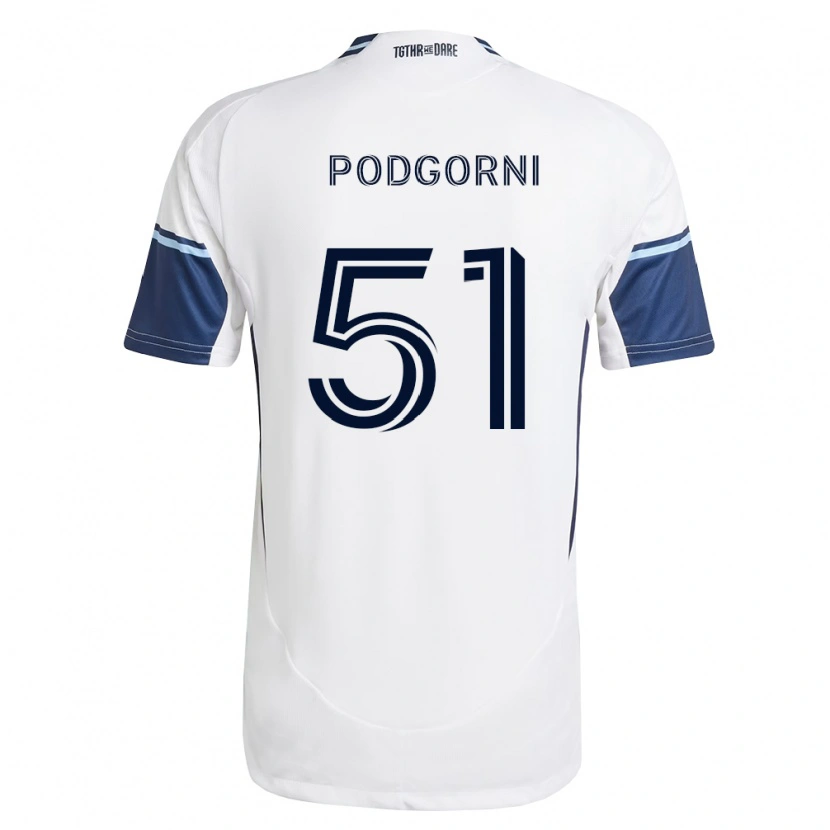 Danxen Niño Camiseta Kevin Podgorni #51 Blanco Azul Real 1ª Equipación 2026/27 La Camisa México