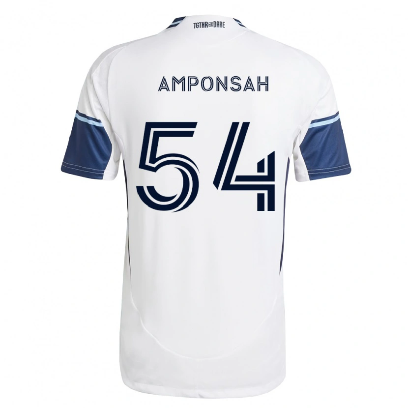 Danxen Niño Camiseta Prince Amponsah #54 Blanco Azul Real 1ª Equipación 2026/27 La Camisa México