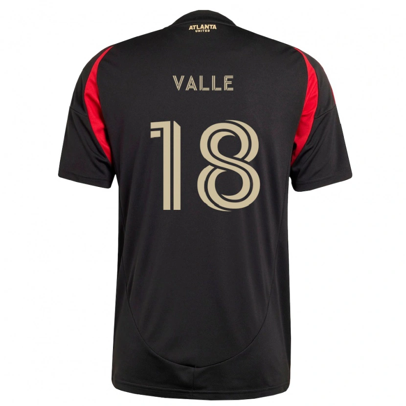 Danxen Niño Camiseta Daniel Valle #18 Negro Rojo 1ª Equipación 2026/27 La Camisa México